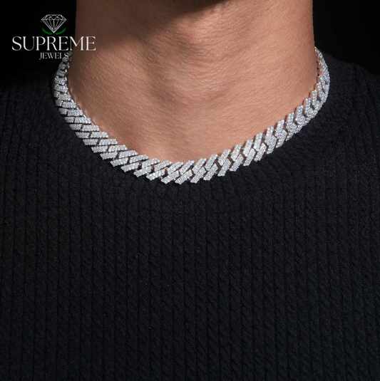 12mm Moissanite Cuban Link Chain – VVS