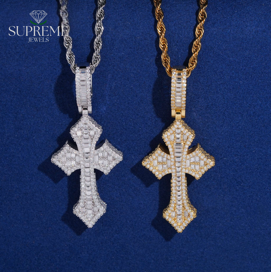 Moissanite Cross Pendant – VVS