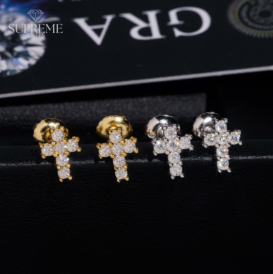 VVS Moissanite Cross Studs™
