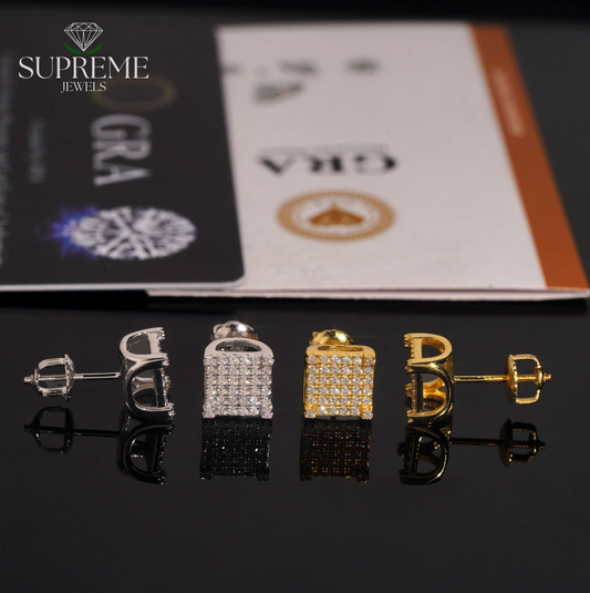 Moissanite Cluster Earrings