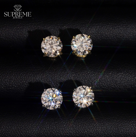 VVS Moissanite Big Stone Studs™ – 7mm