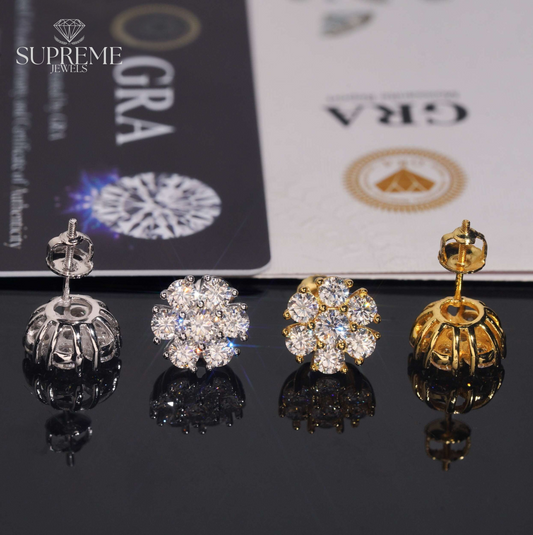 Cluster Stud Earrings – 8.8mm