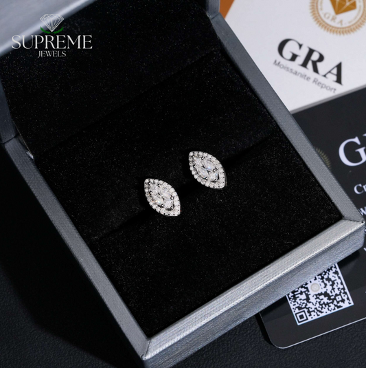 Moissanite Fancy Cut Stud Earrings