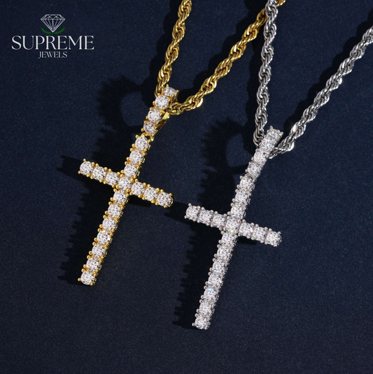 Moissanite Cross Pendant