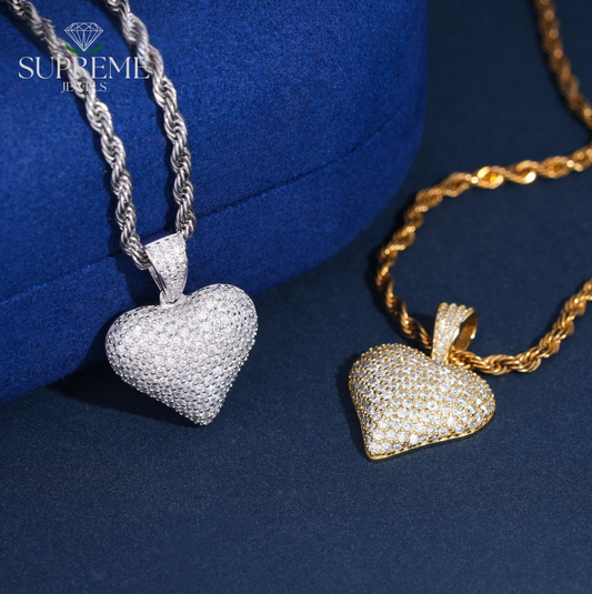 Moissanite Heart Pendant – VVS