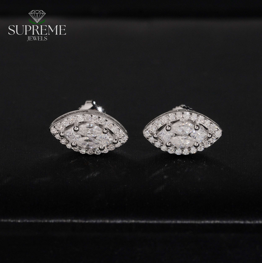 Moissanite Fancy Cut Stud Earrings