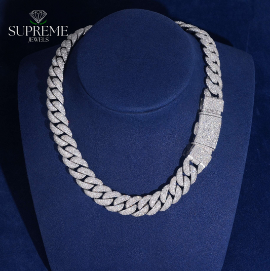 15mm Moissanite Cuban Link