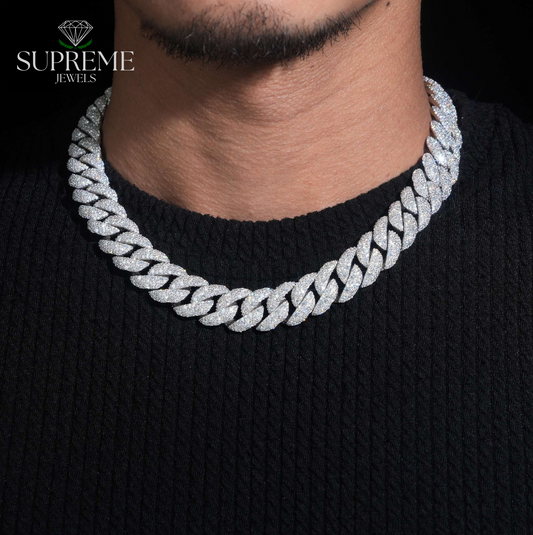 15mm Moissanite Cuban Link